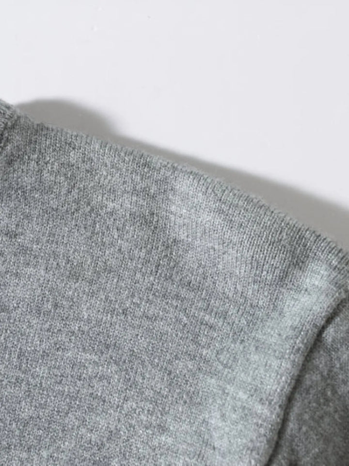 Men's Plus Size Ribbed Hem Long Sleeve Sweater