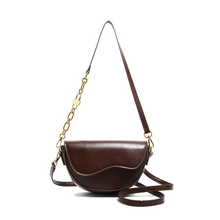 Minimalist Small Square Shoulder Bag Saddle