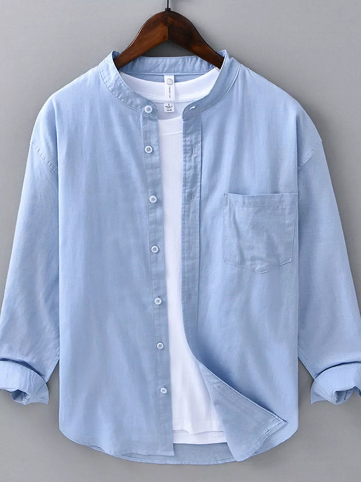 Men's Plus Size Casual Button Up Long Sleeve Shirt