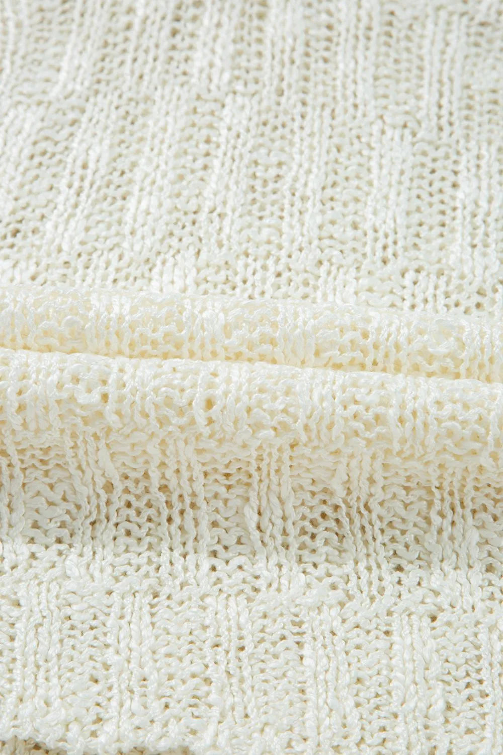 Notched Cap Sleeve Knit Top
