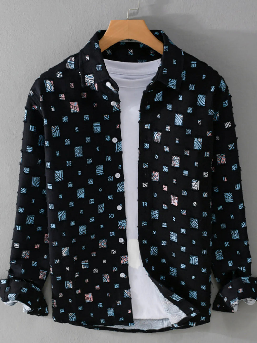 Men's Plus Size Casual Button-Up Shirt