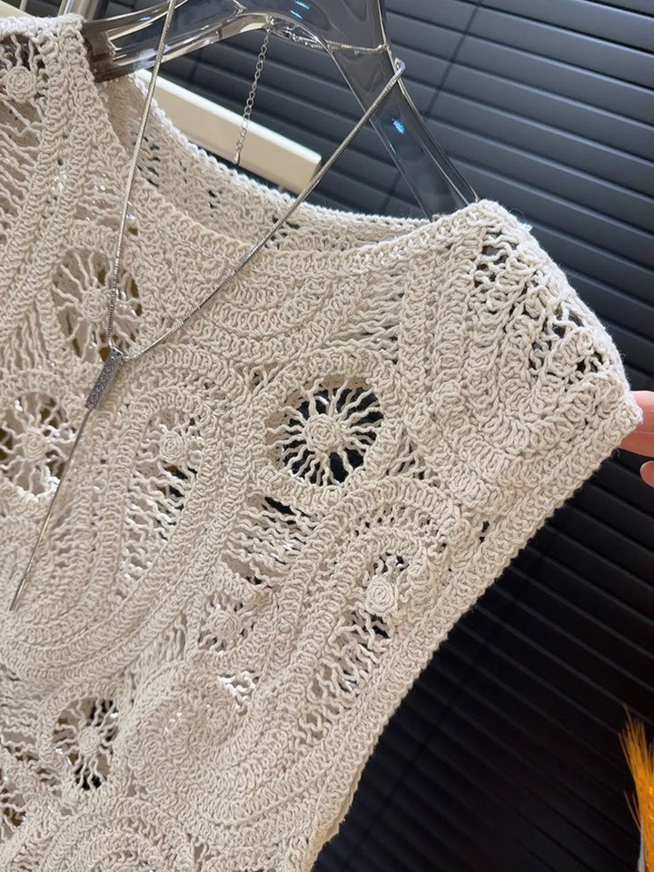 Crochet Sleeveless Tank and Skirt Set