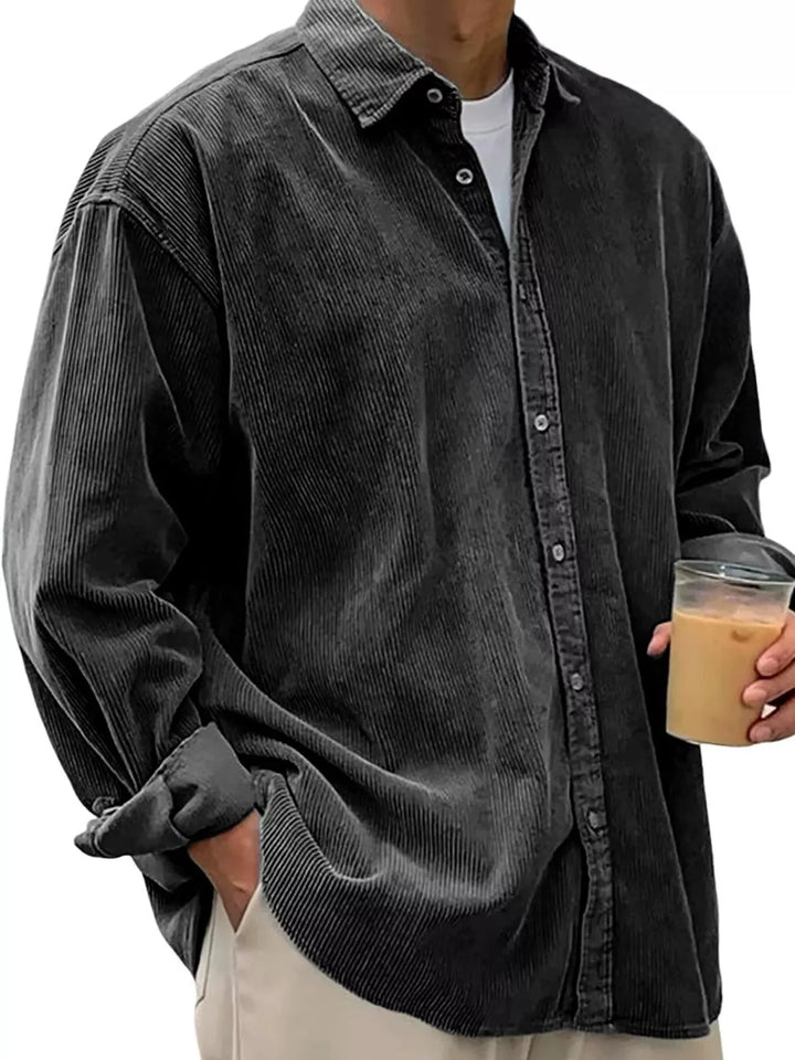 Men's Full Size Button Up Long Sleeve Shirt Plus Size