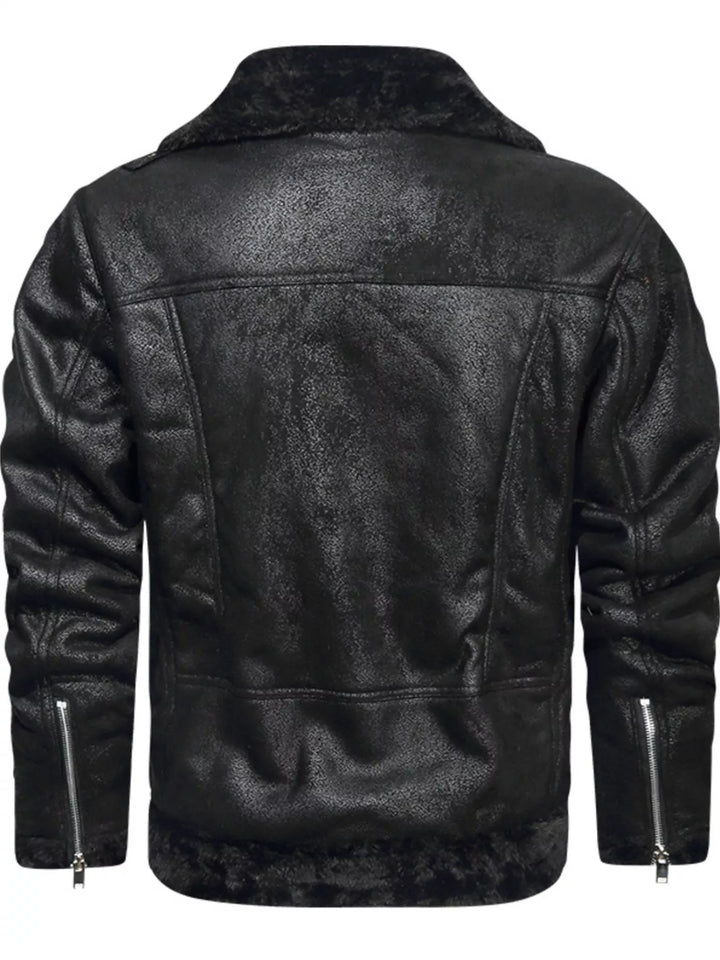 Men's Plus Size Zip Up Fuzzy Outerwear