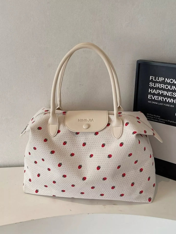 Strawberry Print Travel Bag