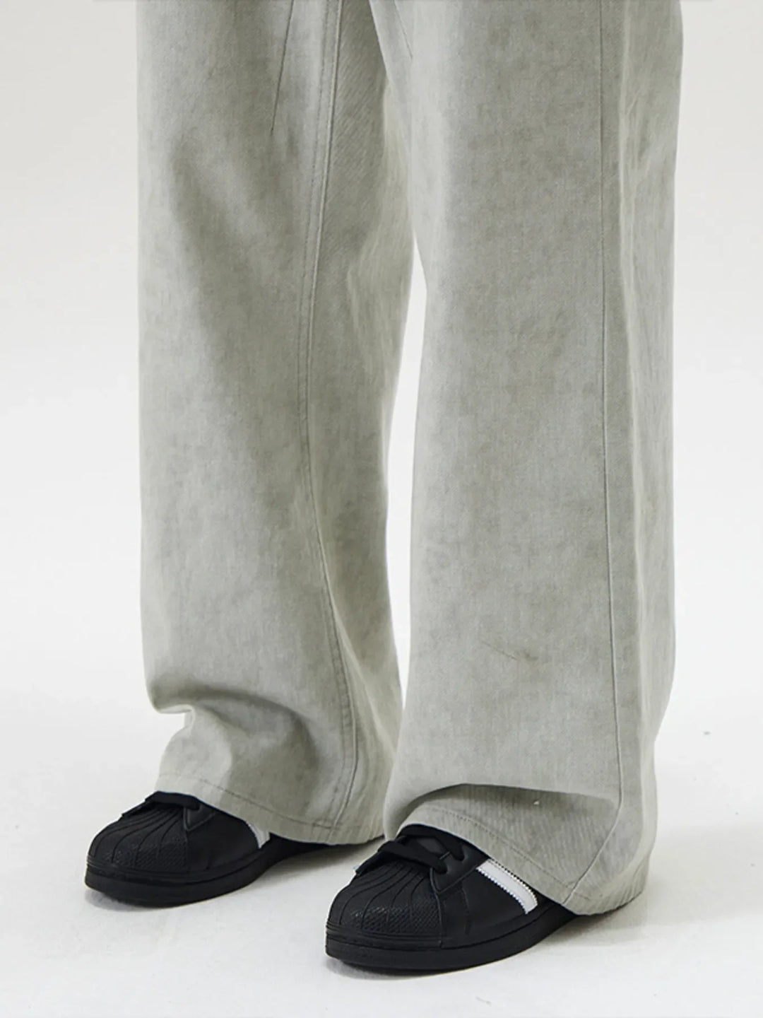 Men's Full Size Washed Wide Leg Pants Plus Size