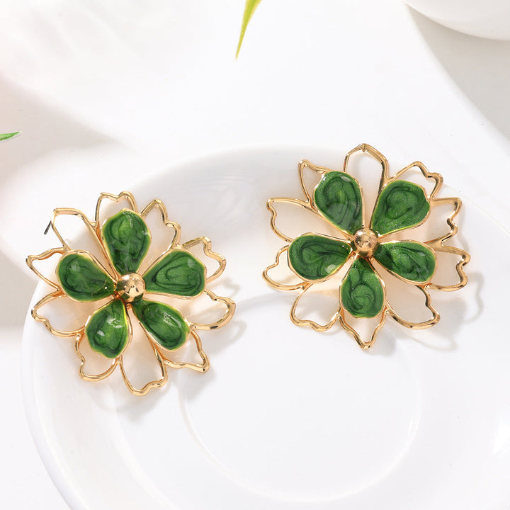 Three-dimensional Flower Ring Bracelet