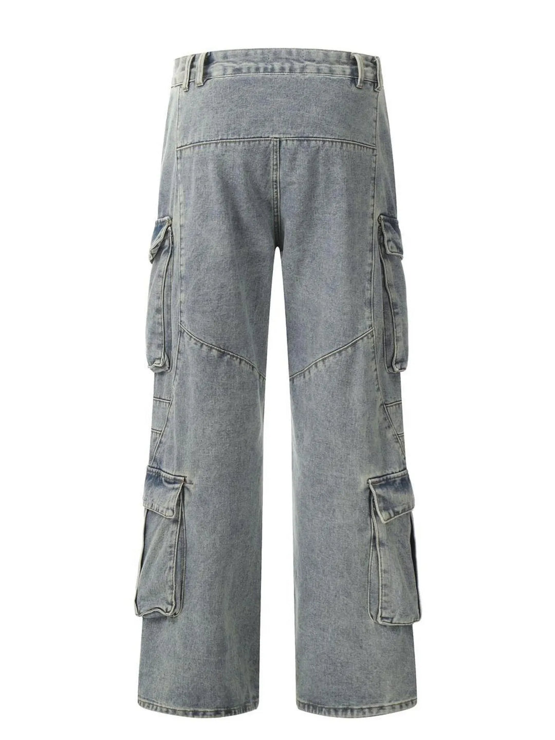 Men's Multi-Pocket Cargo Wide Leg Jeans
