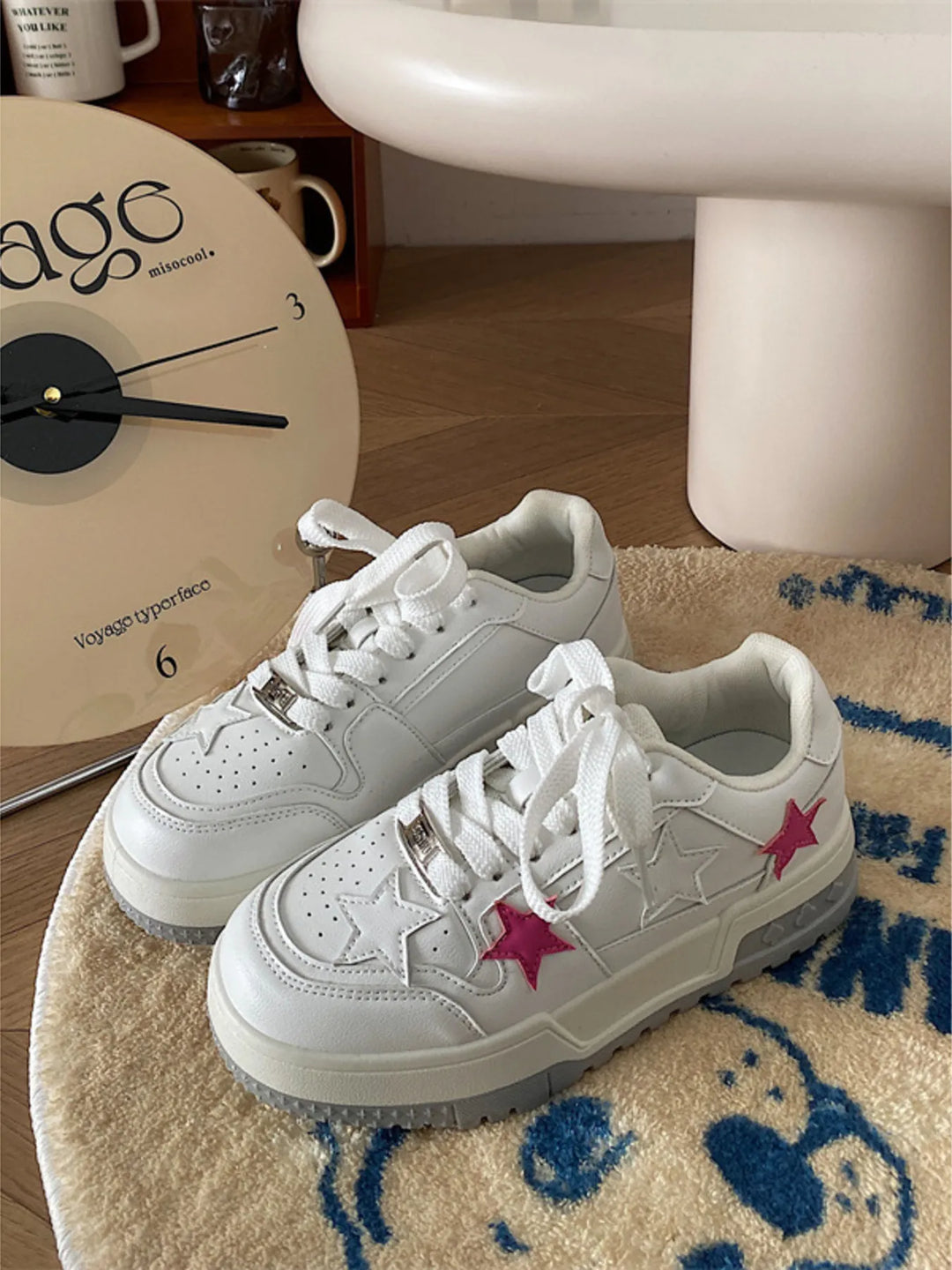 Star Pattern Lace Up Sneakers