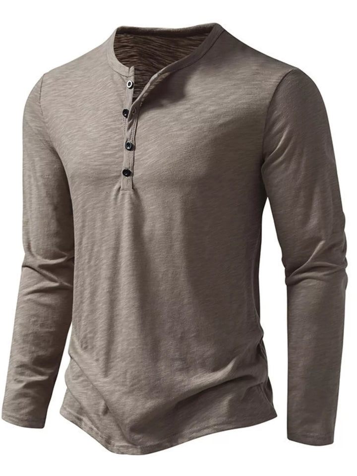 Men's Long Sleeve Henley T-Shirt