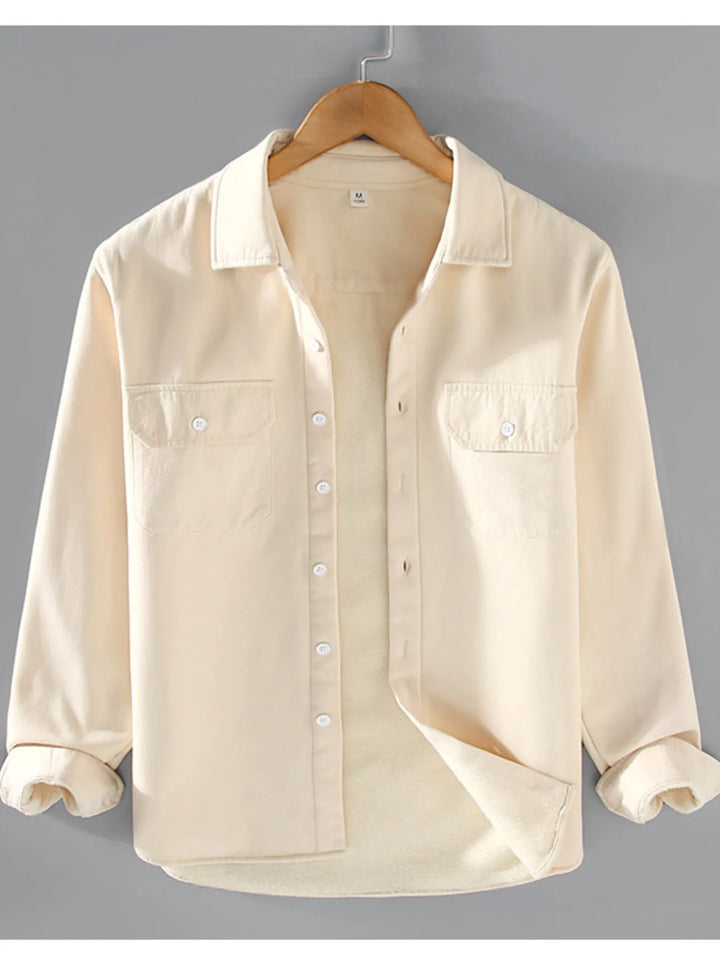 Men's Plus Size Button Up Long Sleeve Shirt