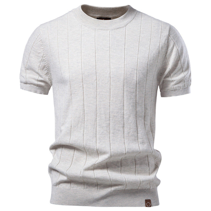 Crew-neck Business Mens Short-sleeve Sweater