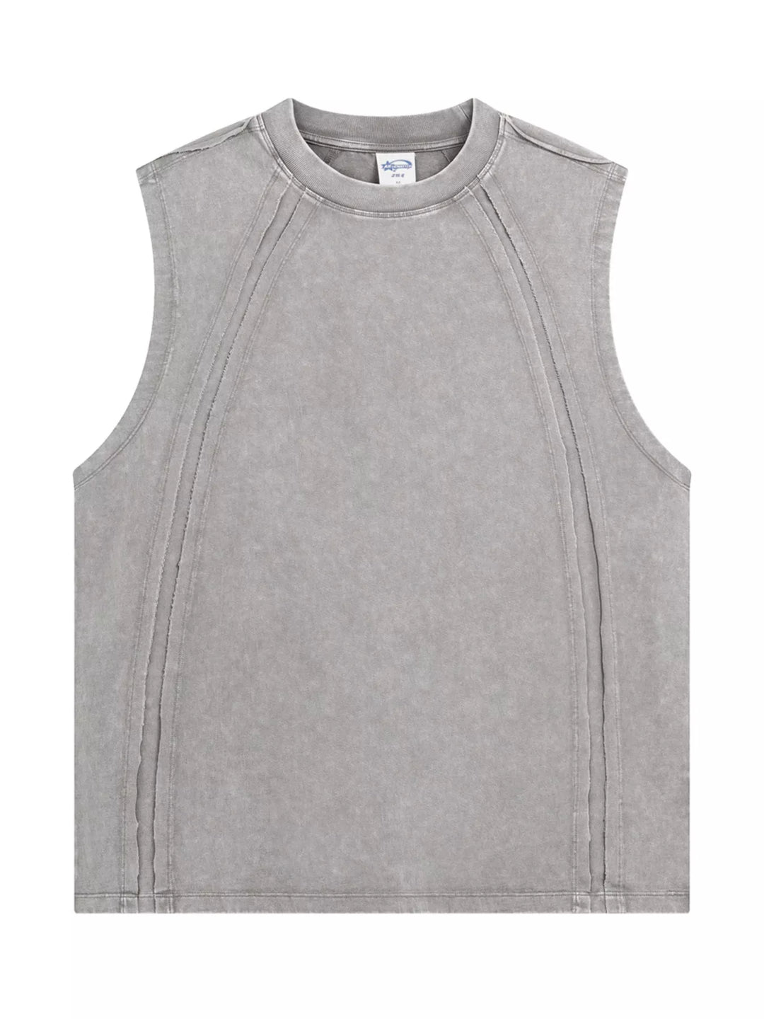 Men's Vintage Washed Round Neck Tank Top