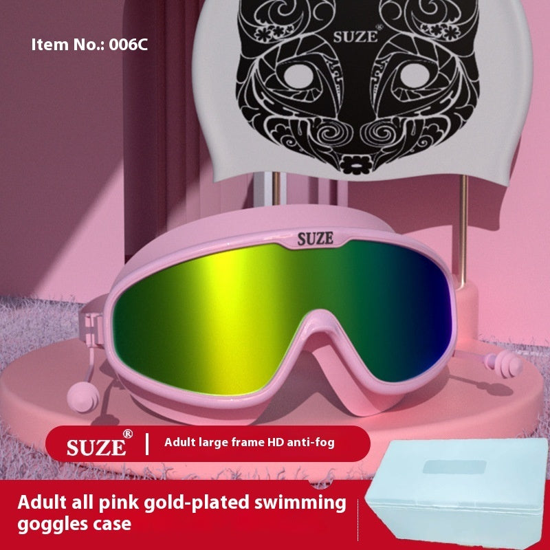 Anti-fog Waterproof Glasses Electroplating Swimming Goggles