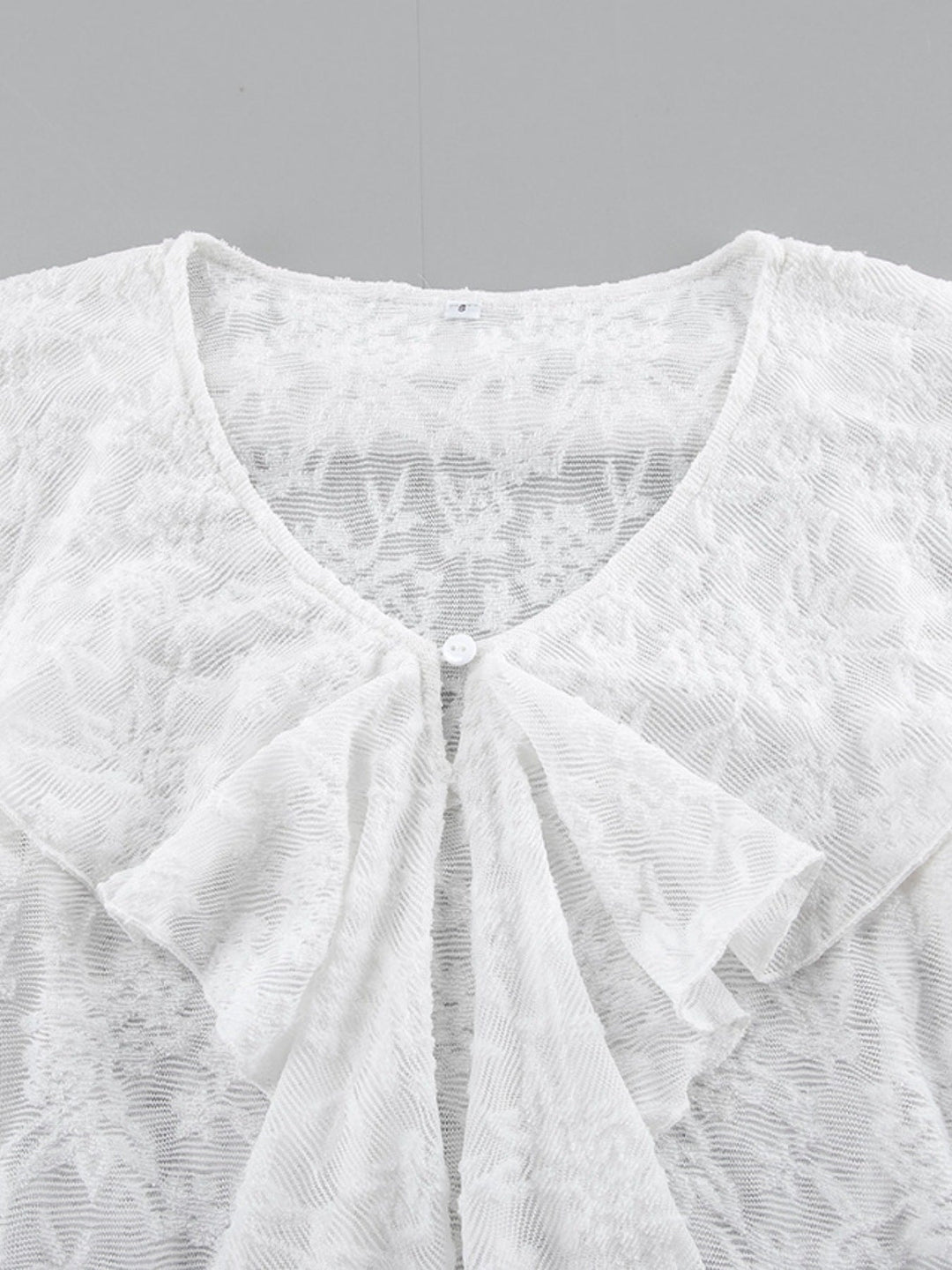 Ruffle Lace Long Sleeve Blouse