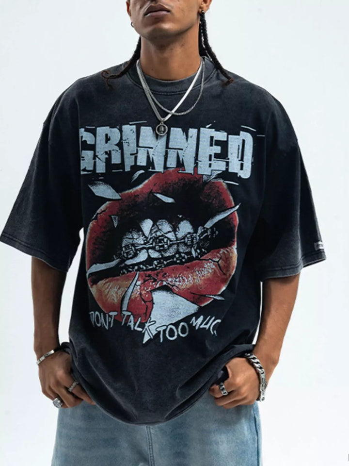 Men's Graphic Round Neck Short Sleeve T-Shirt