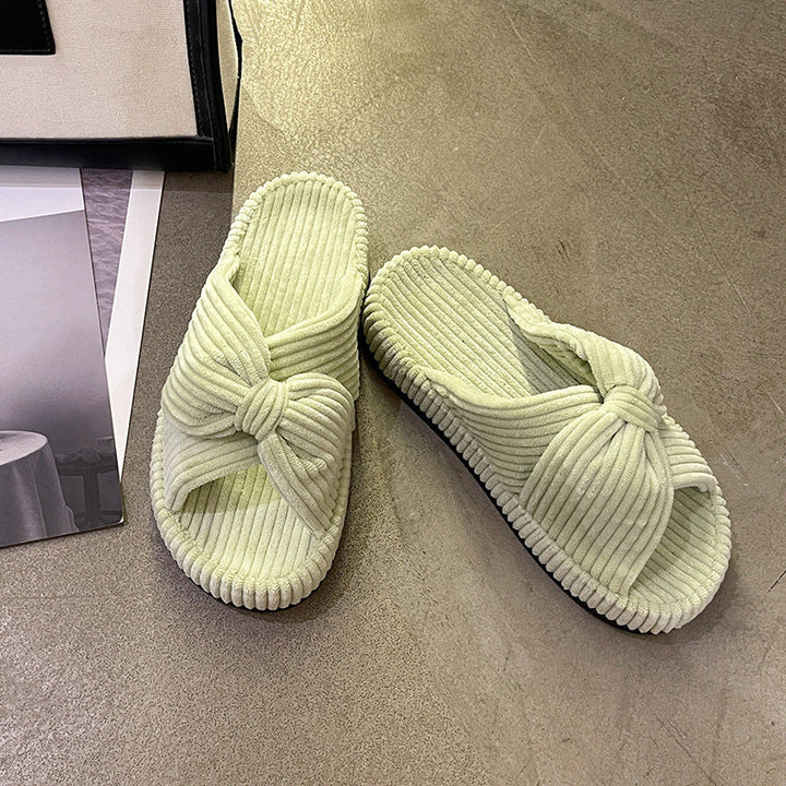 Womens Cross-strap Flat Slide Sandals