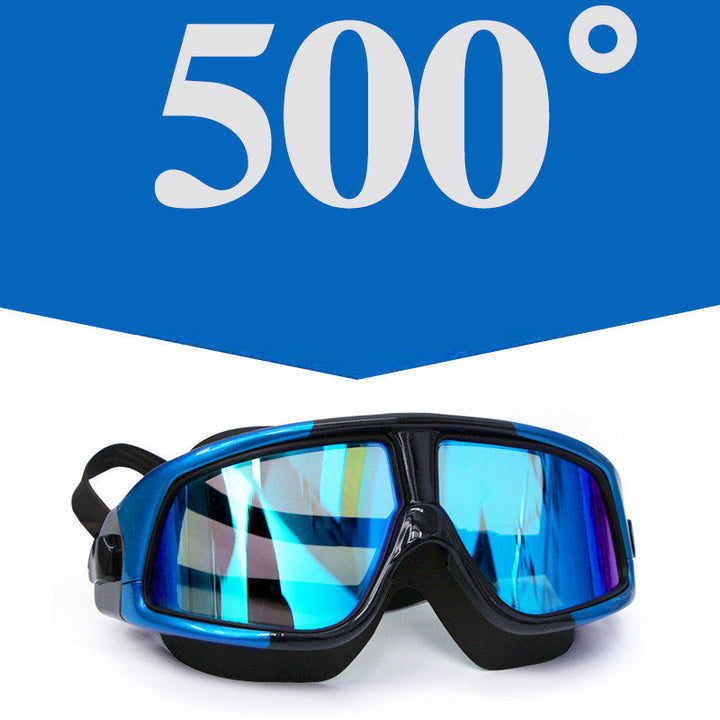 Goggles Electroplating Waterproof Big Frame Transparent Myopia Swimming Diving Goggles For Adults