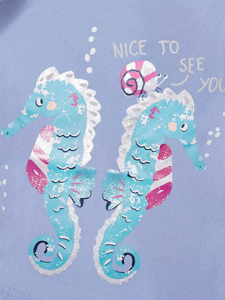 Children's Seahorse Graphic Short Sleeve T-Shirt