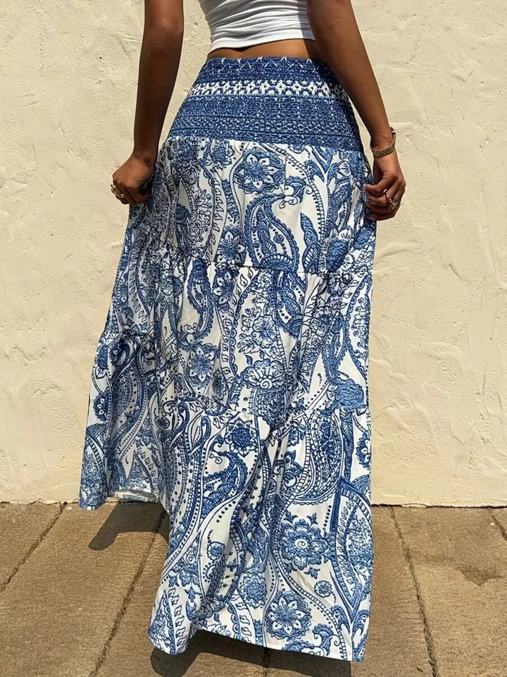 Paisley Print Maxi Skirt