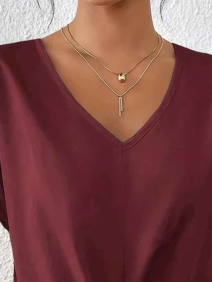 V-Neck Twist Front Top