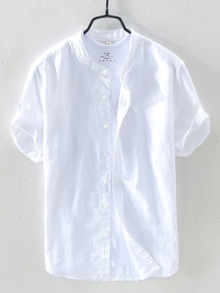 Men's Full Size Button Up Short Sleeve Shirt Plus Size