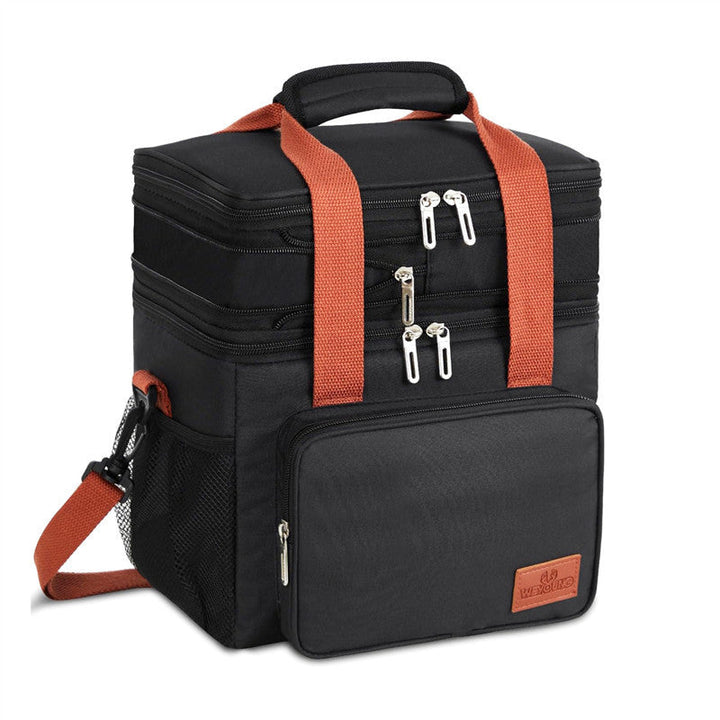 Double-layer High-capacity Lunch Bag With Thermal Insulation For Picnics