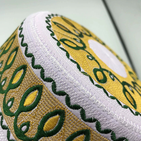Baby Embroidered High-End Flat-Crown Round-Edge Ethnic-Style Saudi Cap