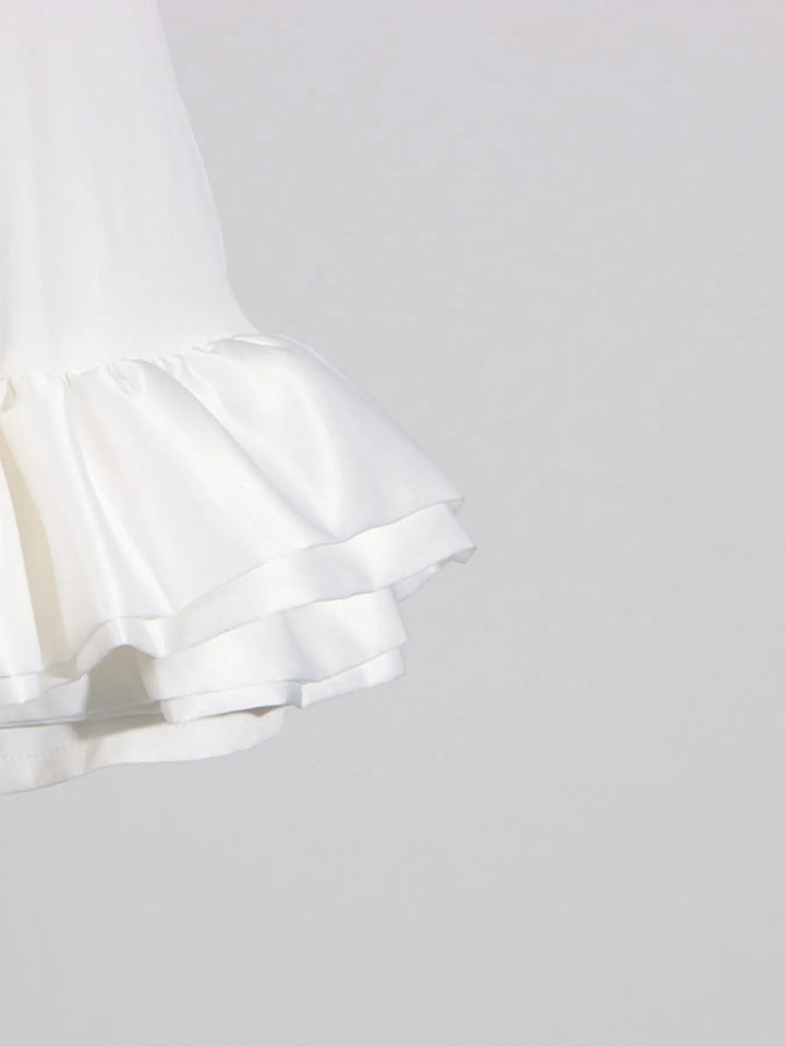 Ruffled Hem Sleeveless Mini Dress