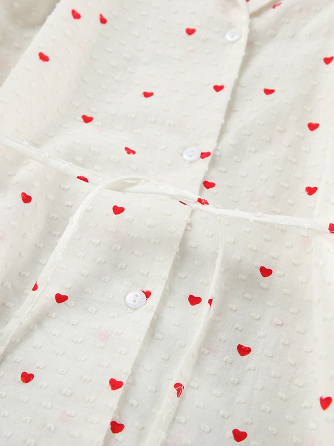 Heart Print Long Sleeve and Pants Lounge Set