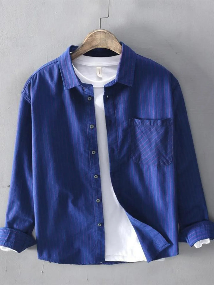 Men's Plus Size Button Up Long Sleeve Shirt