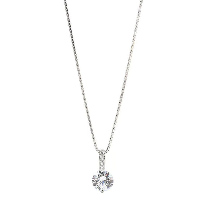 1 Carat Moissanite 925 Sterling Silver Pendant Necklace