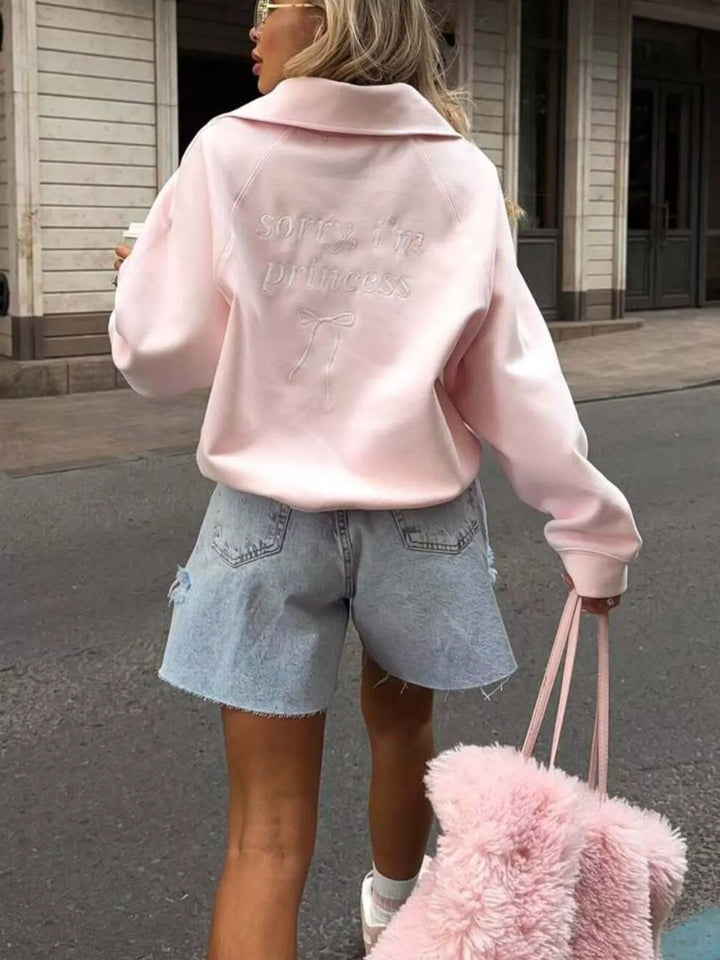 Half Zip Long Sleeve Sweatshirt
