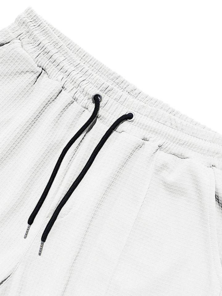 Men's Full Size Textured Drawstring Casual Pants Plus Size