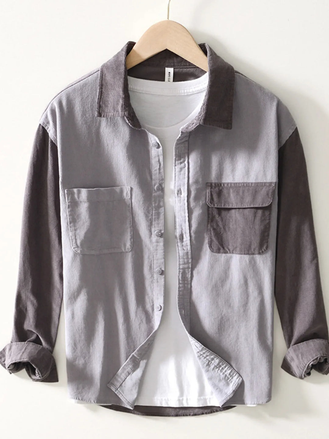 Men's Color Block Button Up Shirt