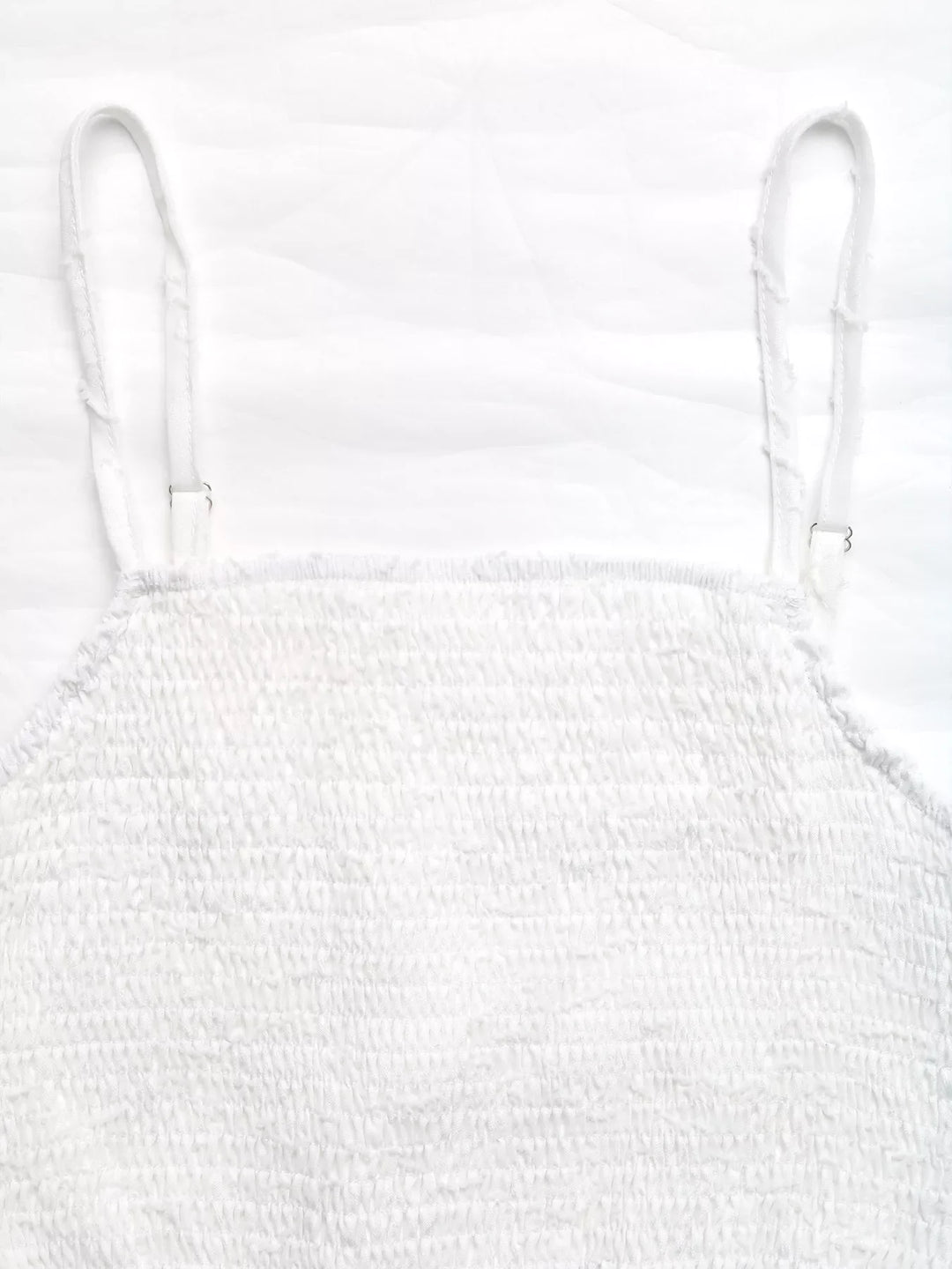 Smocked Crop Top & Ruffle Mini Skirt Set