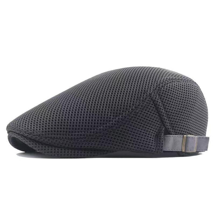 Womens Korean-style Trendy Beret Sun Hat Mens Solid-color Marching Cap