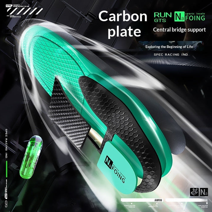Arch-supporting Cushioned Breathable PU Insoles For Sports Shoes