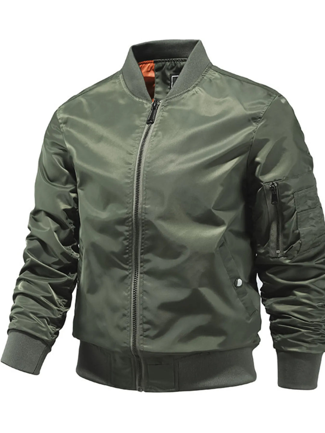 Men's Full Size Zip Up Long Sleeve Jacket Plus Size