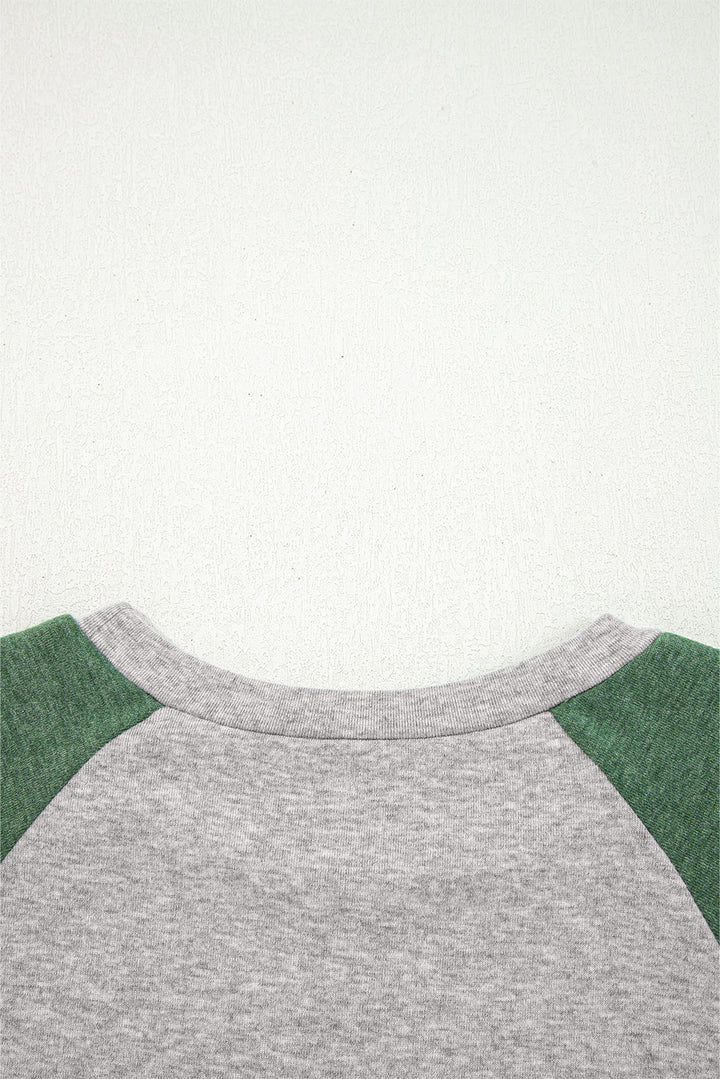 Evergreen Colorblock Raglan Long Sleeve T Shirt