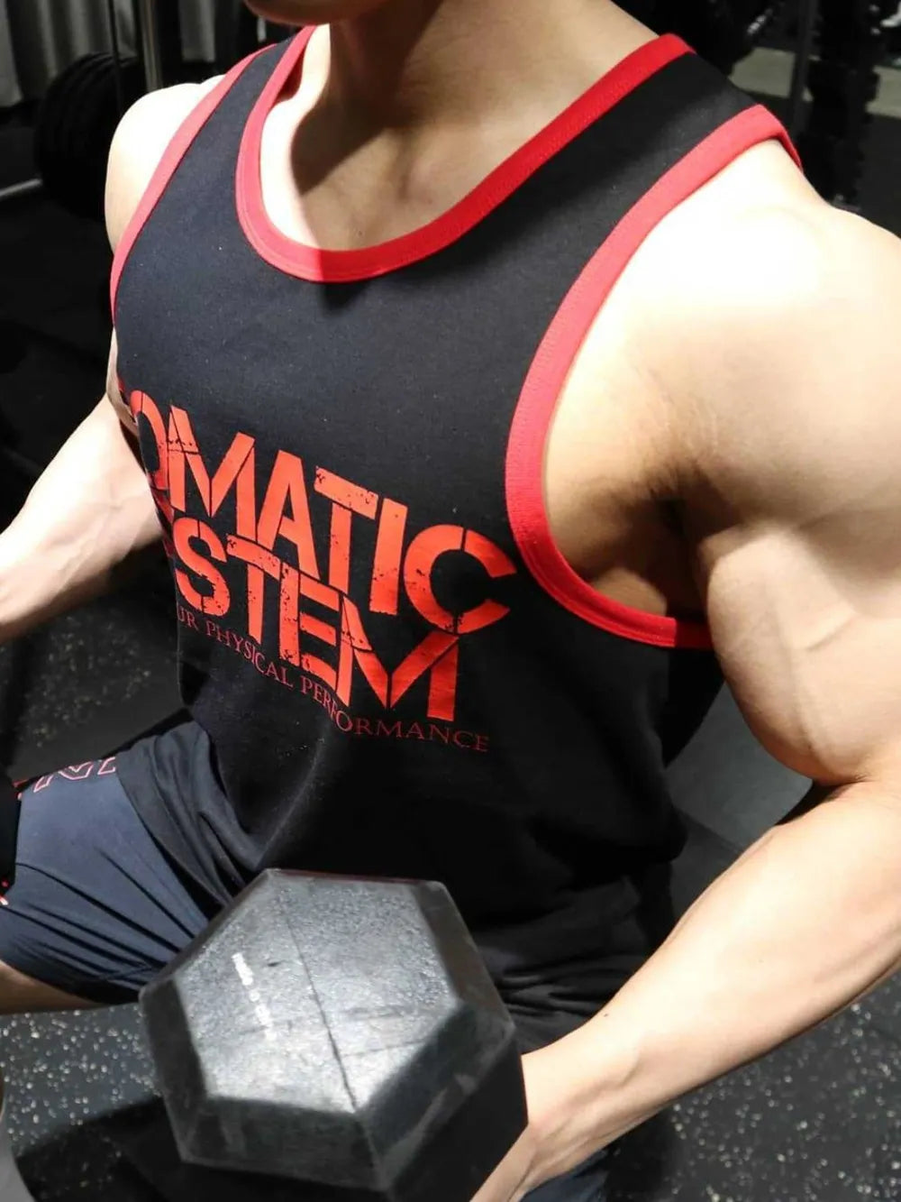 Men's Plus Size Round Neck Letter Graphic Tank