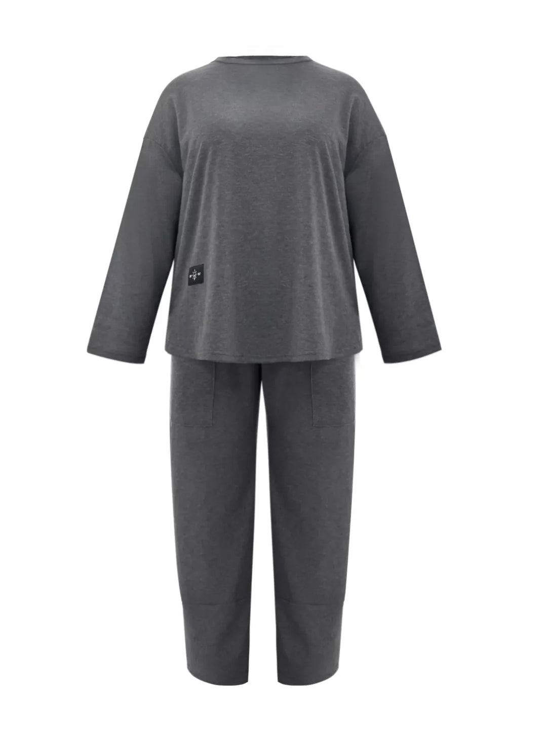 Plus Size Casual Loose Fit Top and Pants Two-Piece Set