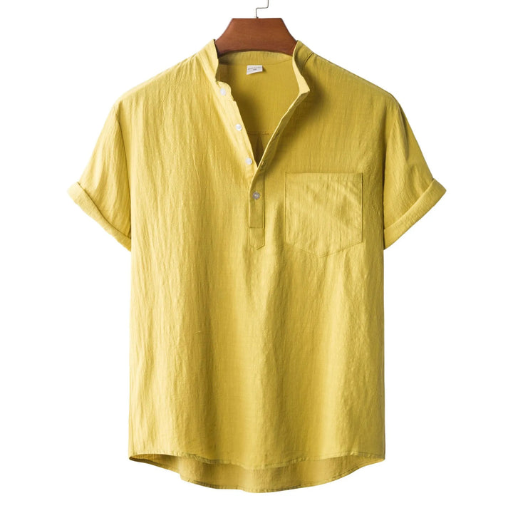 Men's Plus Size Textured Short Sleeve Blouse