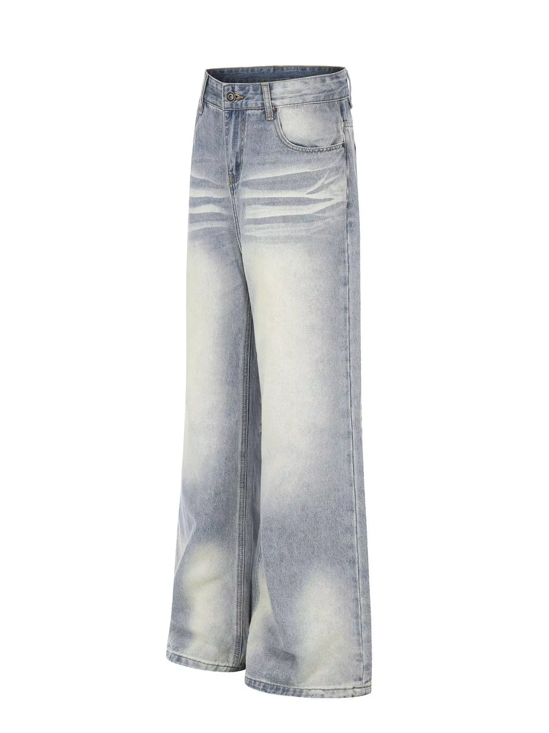 Men's Full Size Vintage Wash Wide Leg Jeans Plus Size