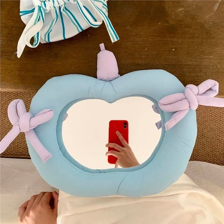INS Korean-style Pillow Cotton-filled Fabric Home Decoration Mirror Wall Decoration Cosmetic Mirror