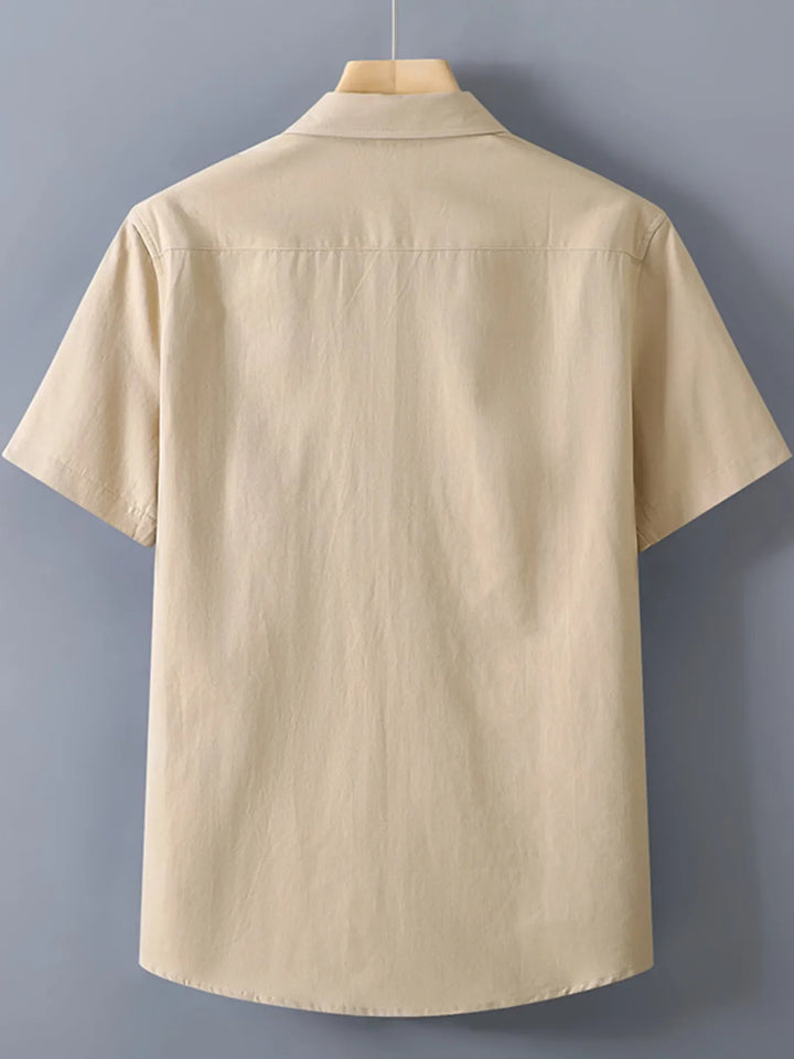 Men's Plus Size Button Up Short Sleeve Shirt