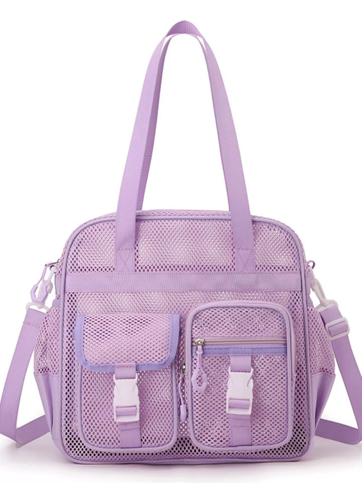 Nylon Crossbody Bag with Buckle Details