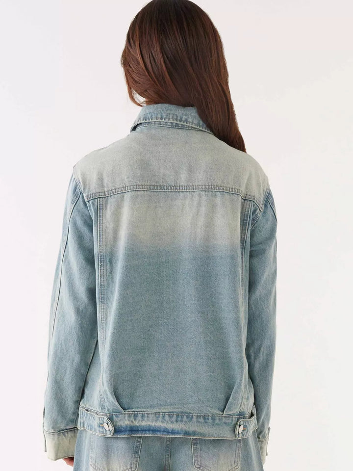 Button Up Denim Jacket and Jeans Set