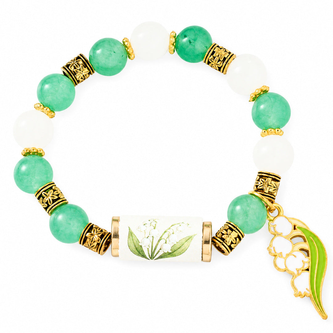 December Birth Flower Pendant Bracelet For Women