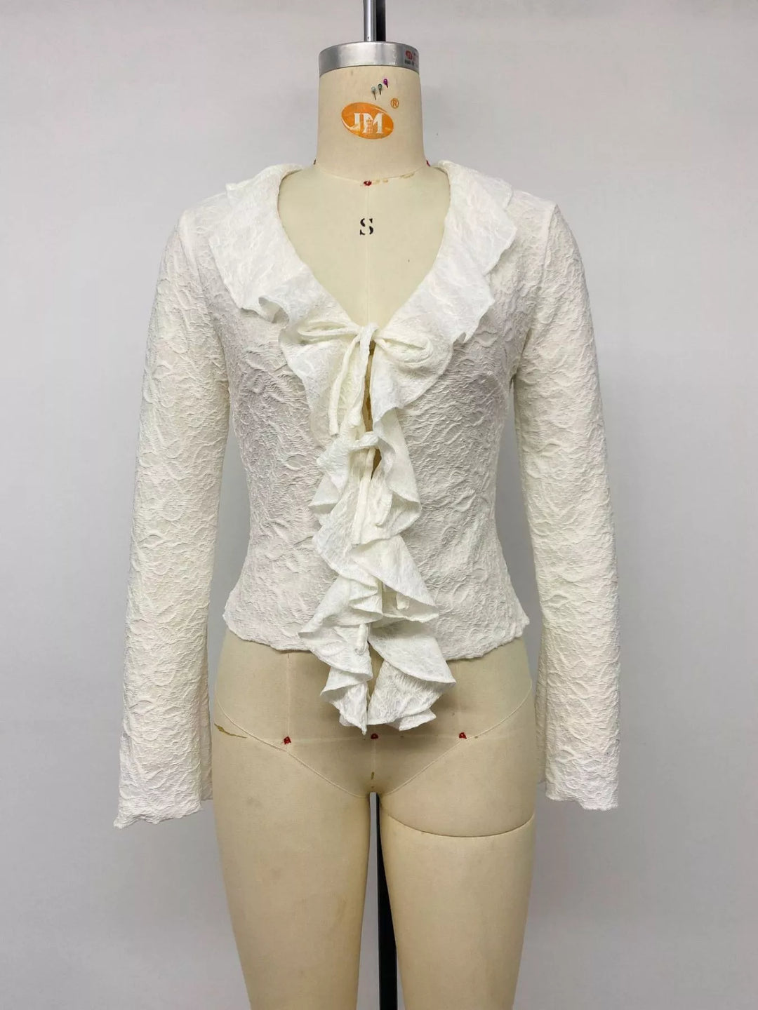 Ruffled Long-Sleeve T-Shirt
